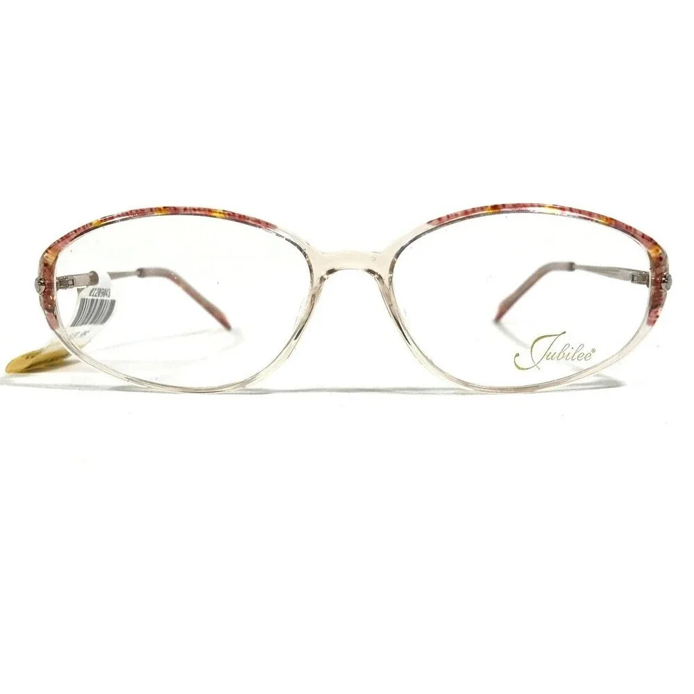 Jubilee J5702 BR Eyeglasses Frames Pink Gold Round Oval Full Rim 52-15-135